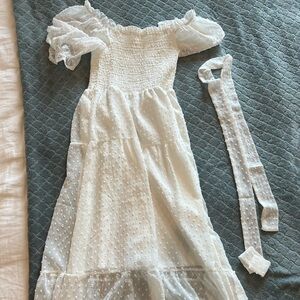 Stretchy Maxi Dress in White